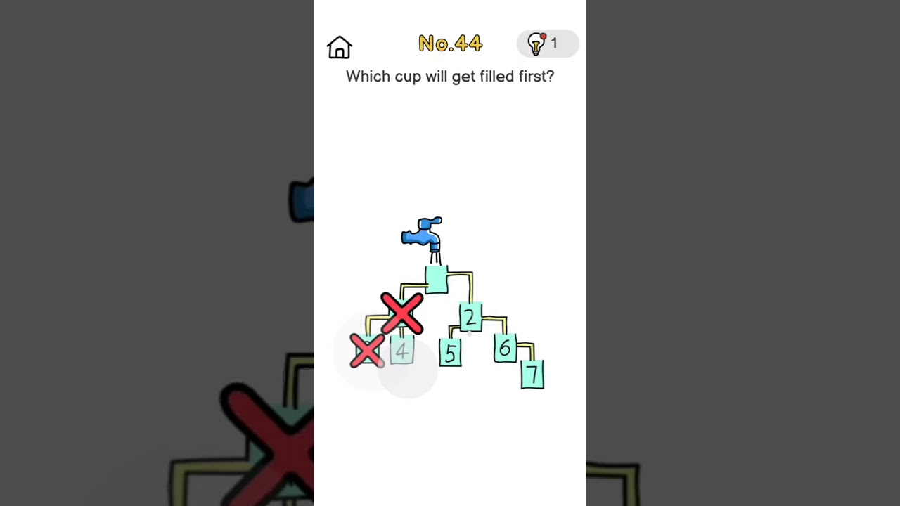 Completing level 44 in brain out 🧠