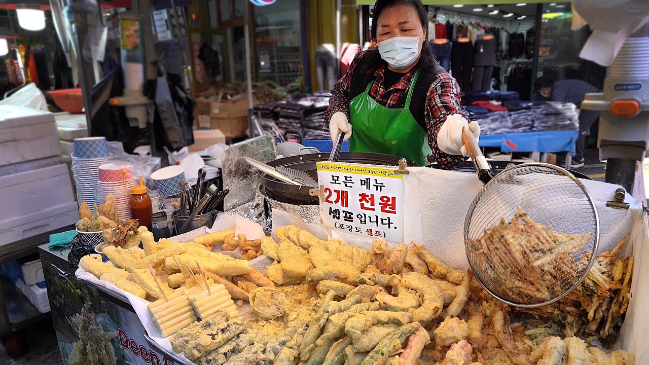 모든게 500원 수제 왕튀김? 매일 새 기름으로 튀기는 동네 튀김 맛집┃$0.4 Handmade Fried food, Korean street food