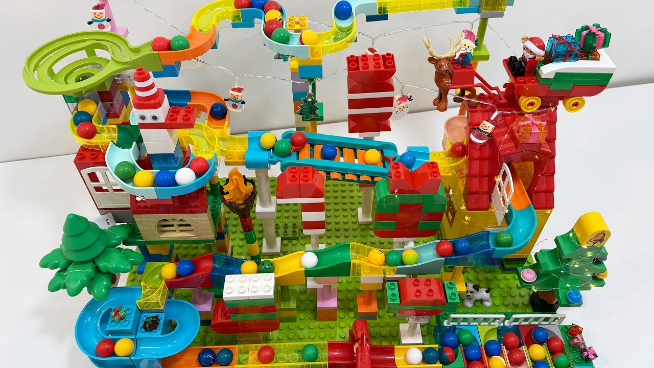 Christmas LEGO DUPLO Marble Run ASMR 🎄 Relaxing, Cozy & Satisfying Holiday Flow