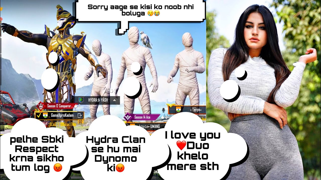 😭😱Random Fake Hydra Dynamo clan member call Me Noob And I Challenge For 1v3 TDM | PUBG | Part.42