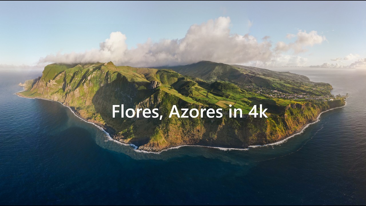 Drone video of Flores, Azores, Portugal in 4k