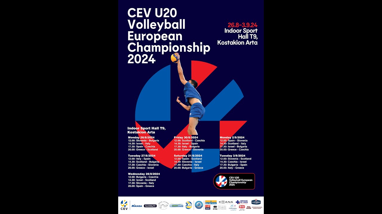 Eurovolley U20M - Day 6: Greece - Czechia