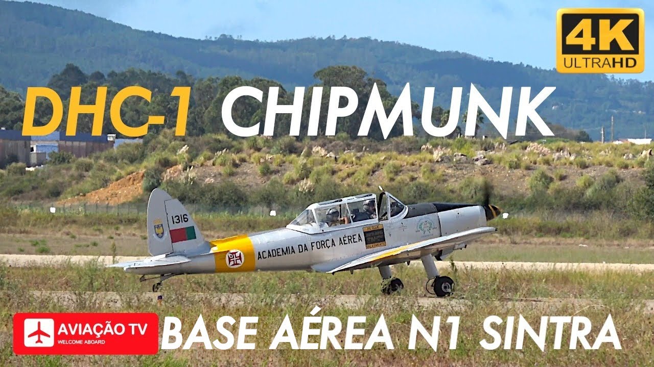 The Last Operational DHC-1 Chipmunks • Portuguese Air Force • Força Aérea Portuguesa • BA1 • Sintra