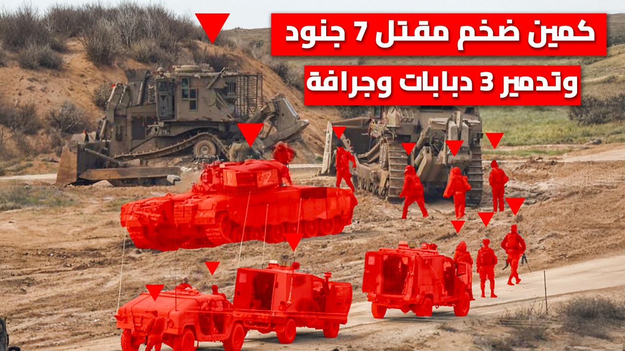 كمين ضخم في خان يونس يوقع قوة إسرائليلة كاملة | حصار 80 جندي وتدمير 3 دبابات