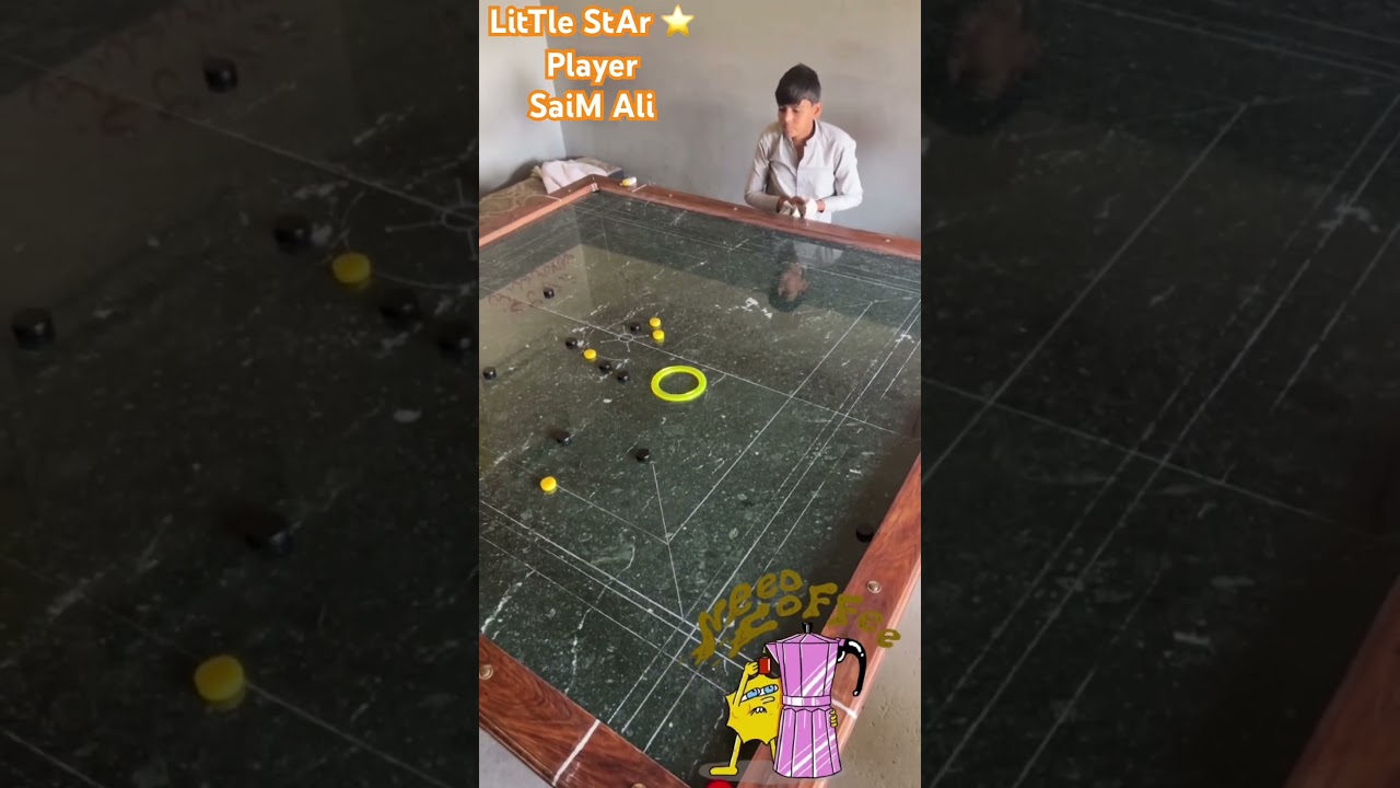 🌟👑 #LittleStar Saim Ali &ndash; The #CarromKing in Action 🎯 Unbelievable Shot Moments #carromskills