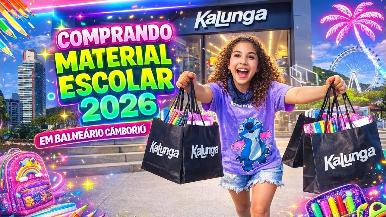 COMPRANDO MATERIAL ESCOLAR 2026 NA KALUNGA EM BALNEÁRIO CAMBORIÚ 