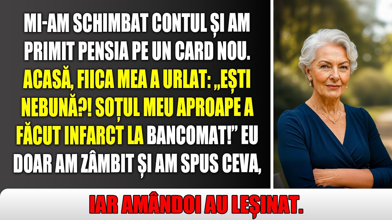 Mi-am schimbat contul și am primit un card nou de pensie. Acasă, fiica și soțul ei erau furioși!