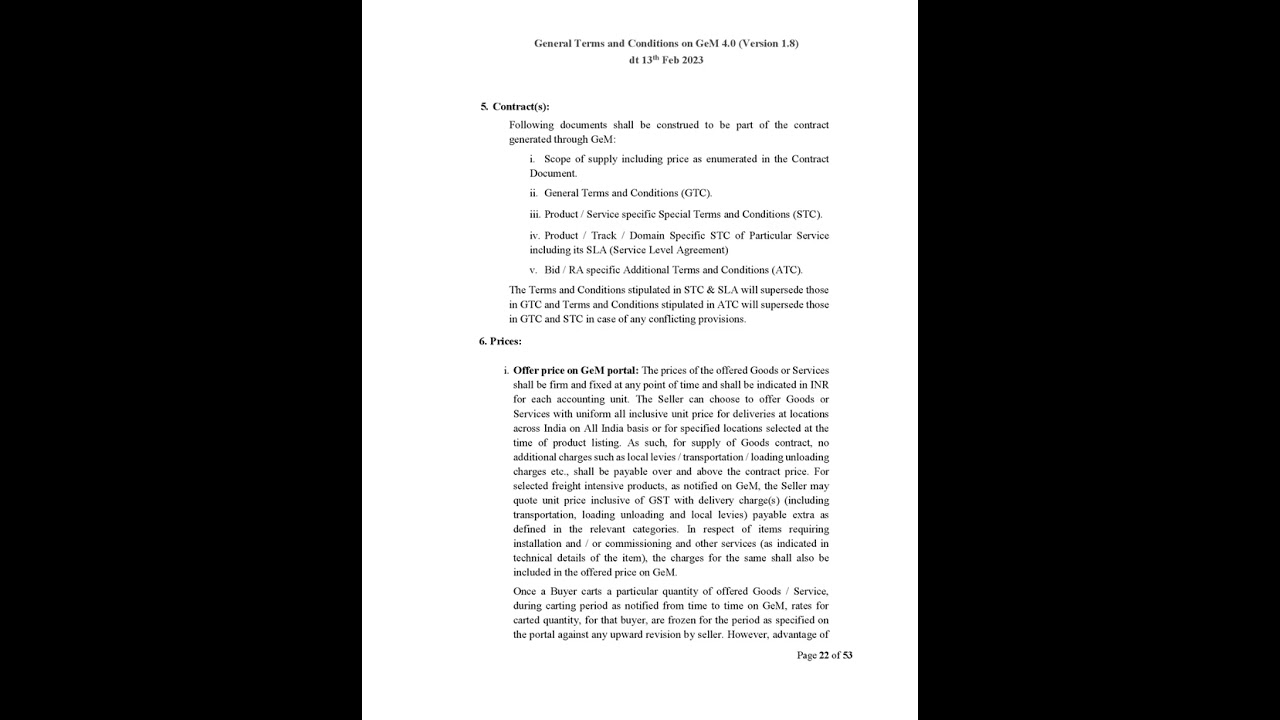 General Financial Rule Final of Government e Marketplace GeM Procurement