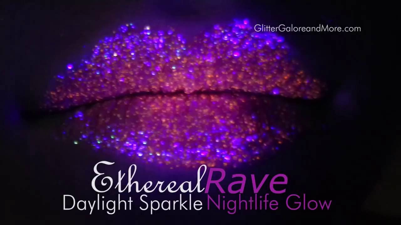 Glitter Lips That Glow! - Tutorial. Create EtherealRAVE sparkling lips in two easy steps.