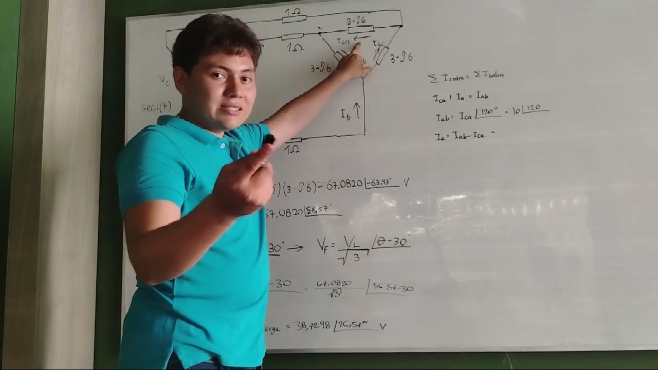 Circuito trifalar de carga Delta balanceada 