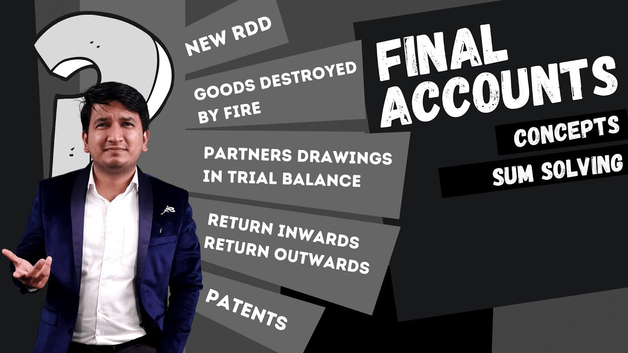 goods destroyed by fire and insurance claim | return inwards and return outwards | final accounts