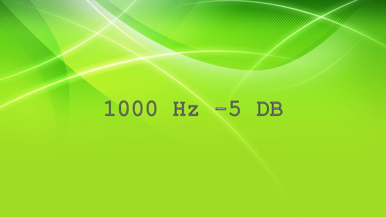 1000HZ -5 DB TEST TONE 15 MINUTES 1KHZ