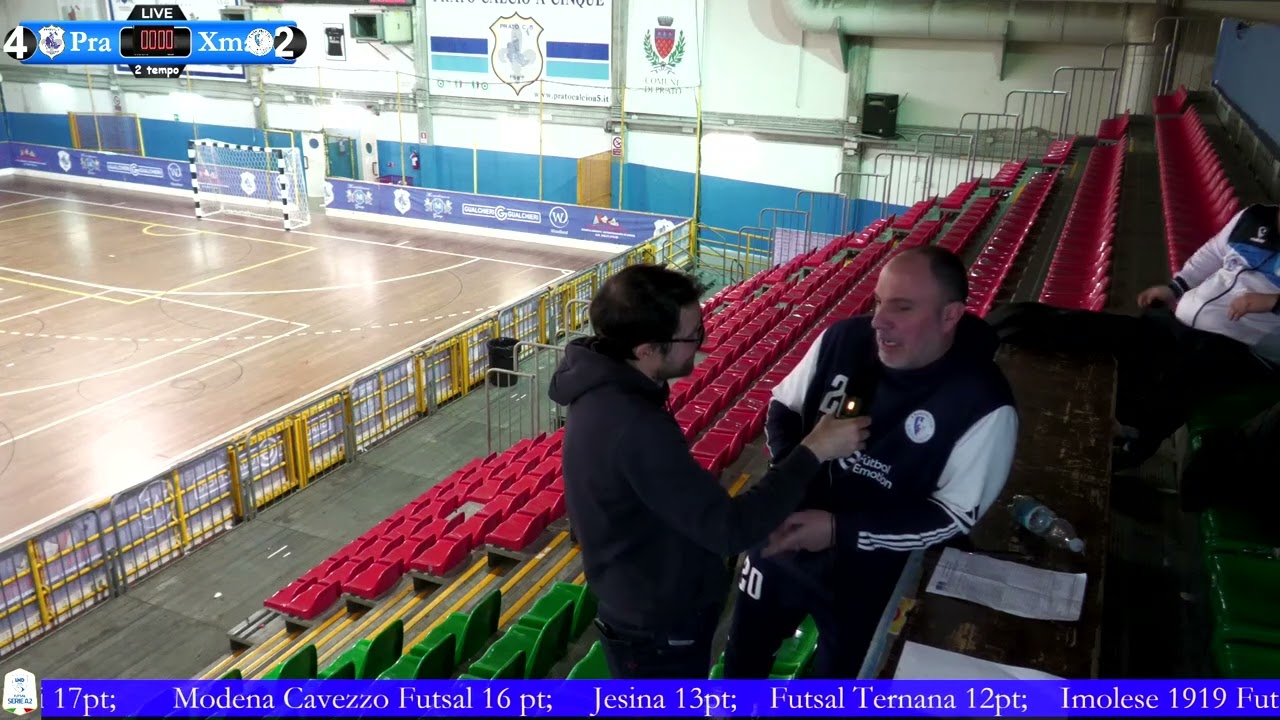 INTERVISTE POST GARA MONTEBIANCO PRATO C5 VS X MARTIRI MISTER CRISTIAN DOLCETTI
