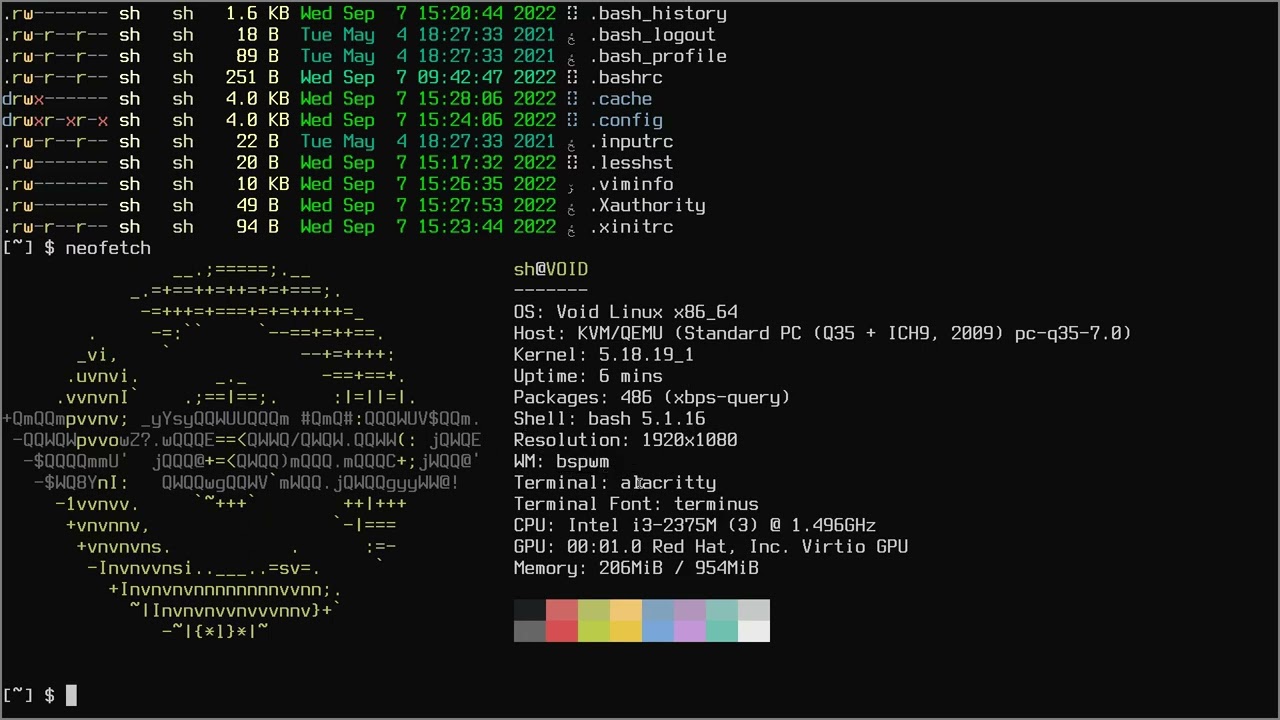 BSPWM Void Linux.