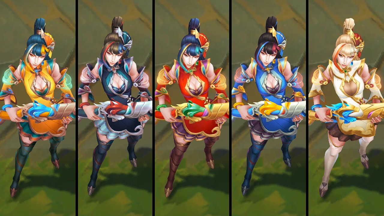 All Firecracker Caitlyn Chromas (League of Legends)