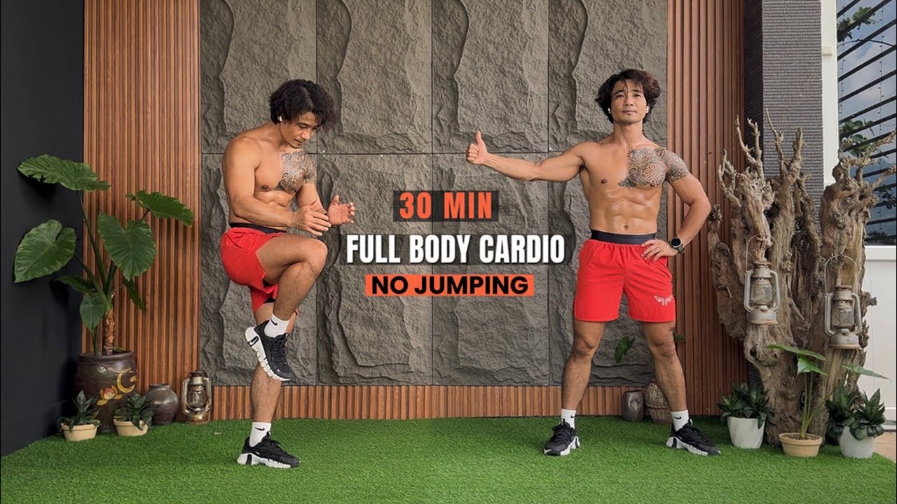 30 Min STANDING HIIT | NO JUMPING CARDIO Workout For Burn Fat ( No Equipment )