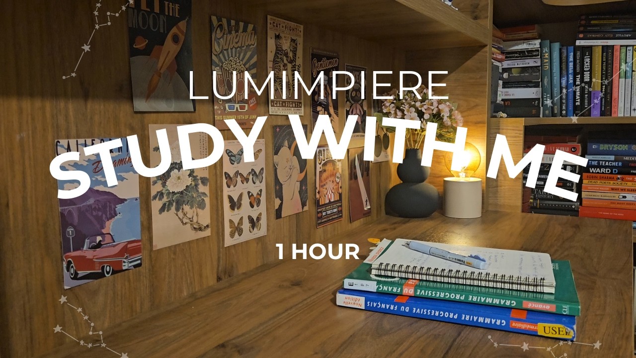 Study With Me 1 Hour 🌧️ | 25x5 Pomodoro Timer with Rain Sounds | Deep Focus & Productivity 🩵