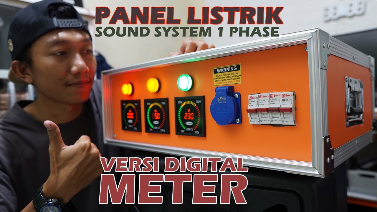 Panel listrik sound system 1 phase dengan Digital meter