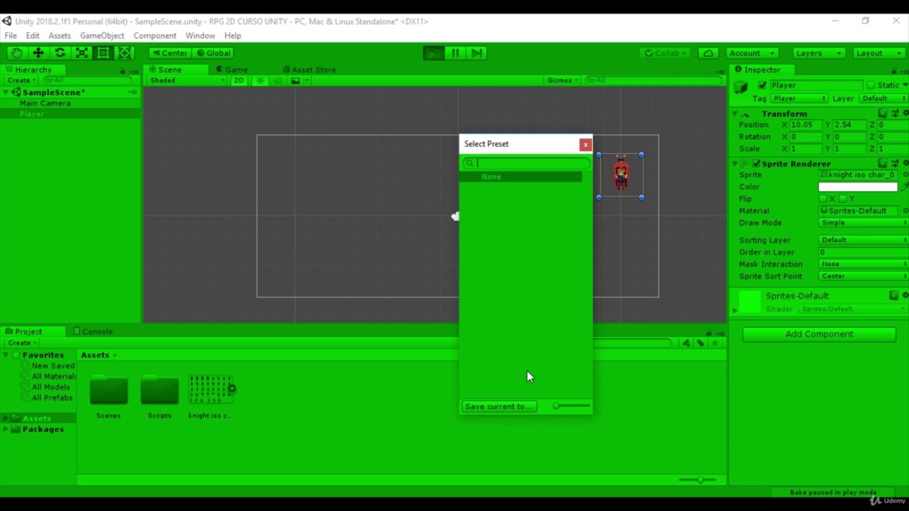 Curso Unity y C# 2019 creando un RPG de acci&oacute;n en 2D ( parte 11) PlayMode