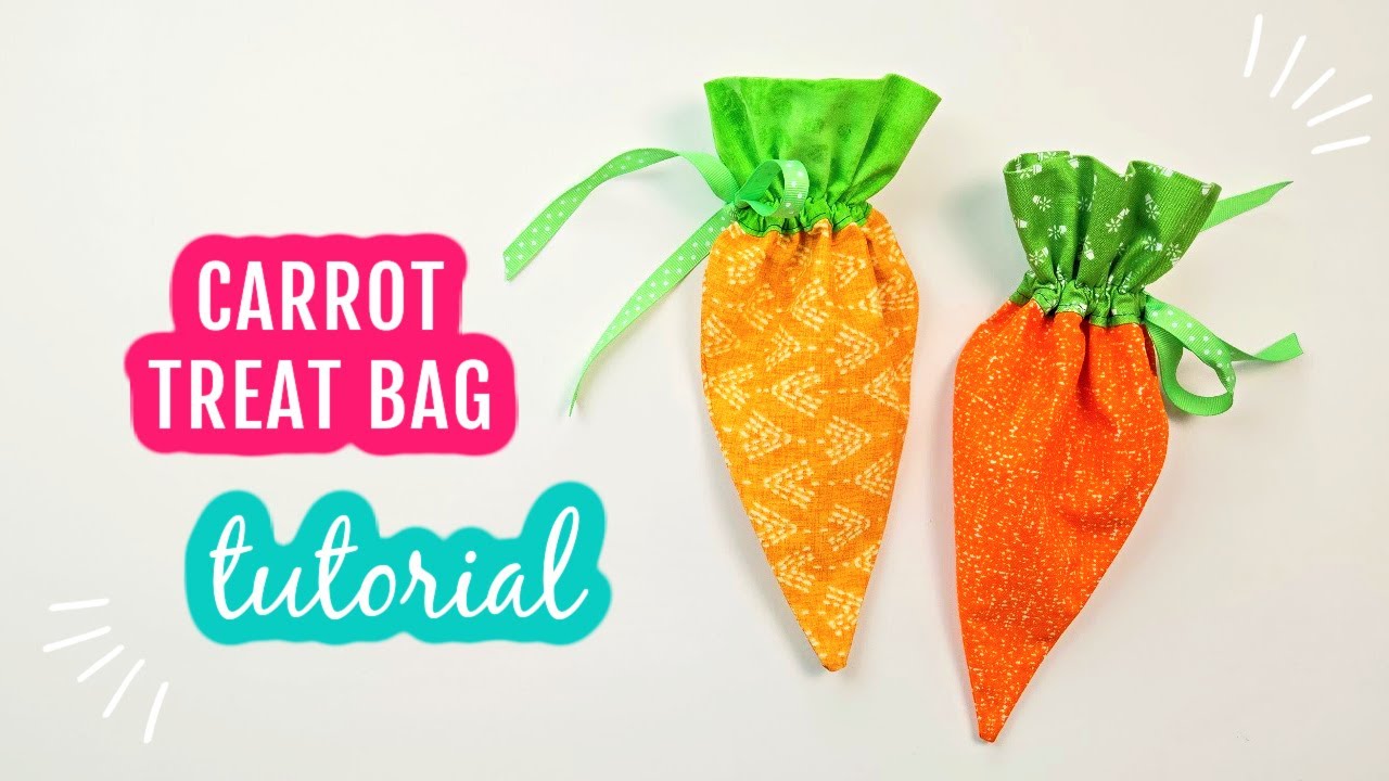 DIY Carrot Treat Bag Tutorial, How To Sew Carrot Treat Bag, Carrot Treat Bag Sewing Tutorial