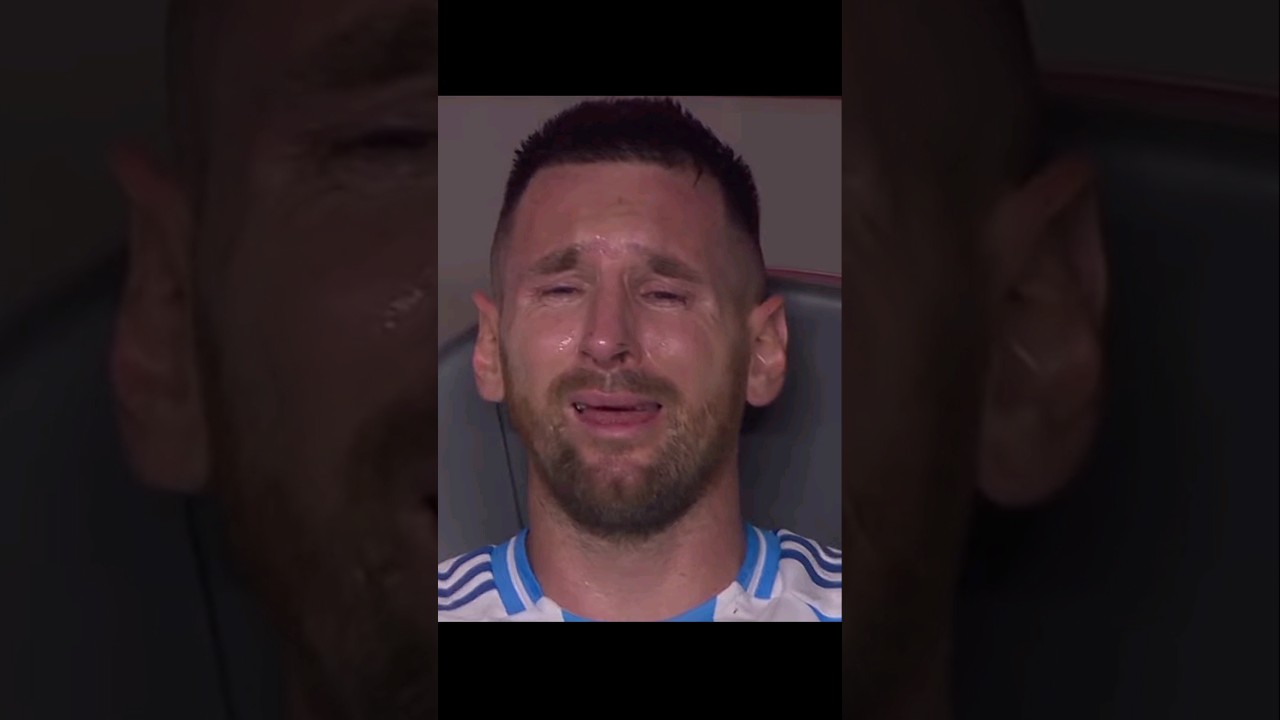 Messi crying after injured 💔😭