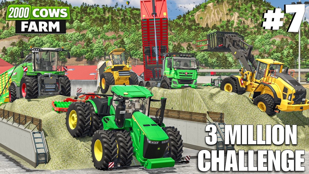 3,000,000L SILAGE BUNKER Fill & Massive MAIZE Harvest | 2000 COWS FARM | Farming Simulator 25