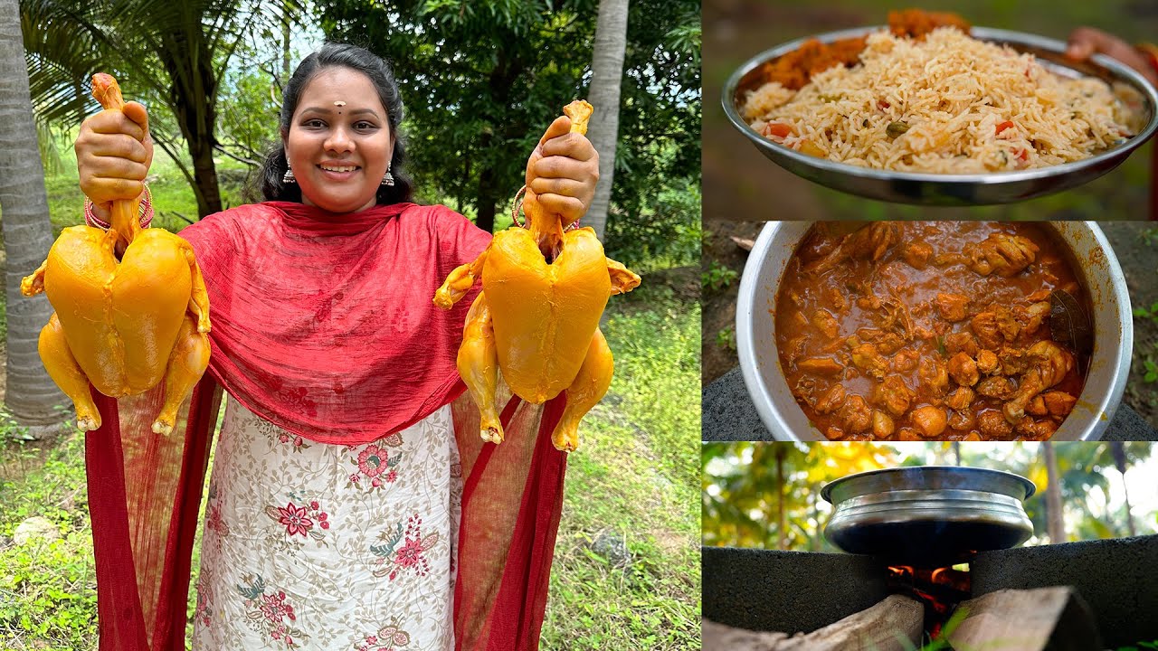 GHEE RICE CHICKEN GRAVY | சுவையான நெய் சோறு சிக்கன் கிரேவி செய்முறை