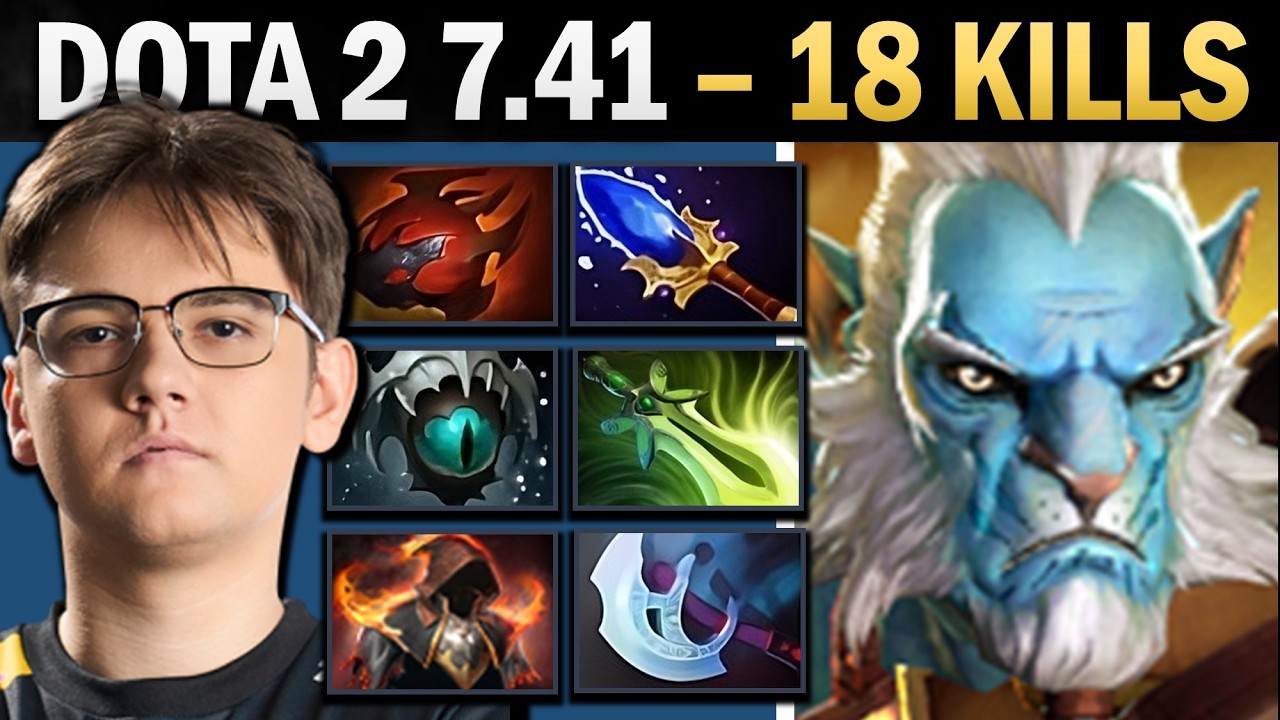 Phantom Lancer with 18 Kills and Aghanims - Dota 7.42