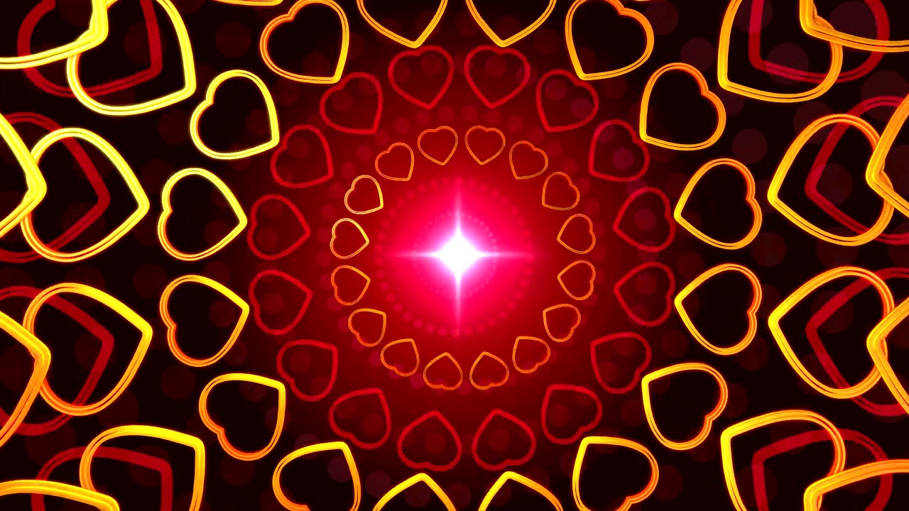 4K Abstract Heart Tunnel LED Motion Background || VJ Loops || Free Art Motion Video