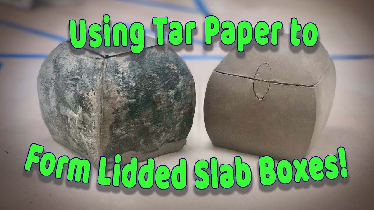 Creating an ENCLOSED and LIDDED Slab Box Form with Tar Paper;   An Easy Technique for Beginners