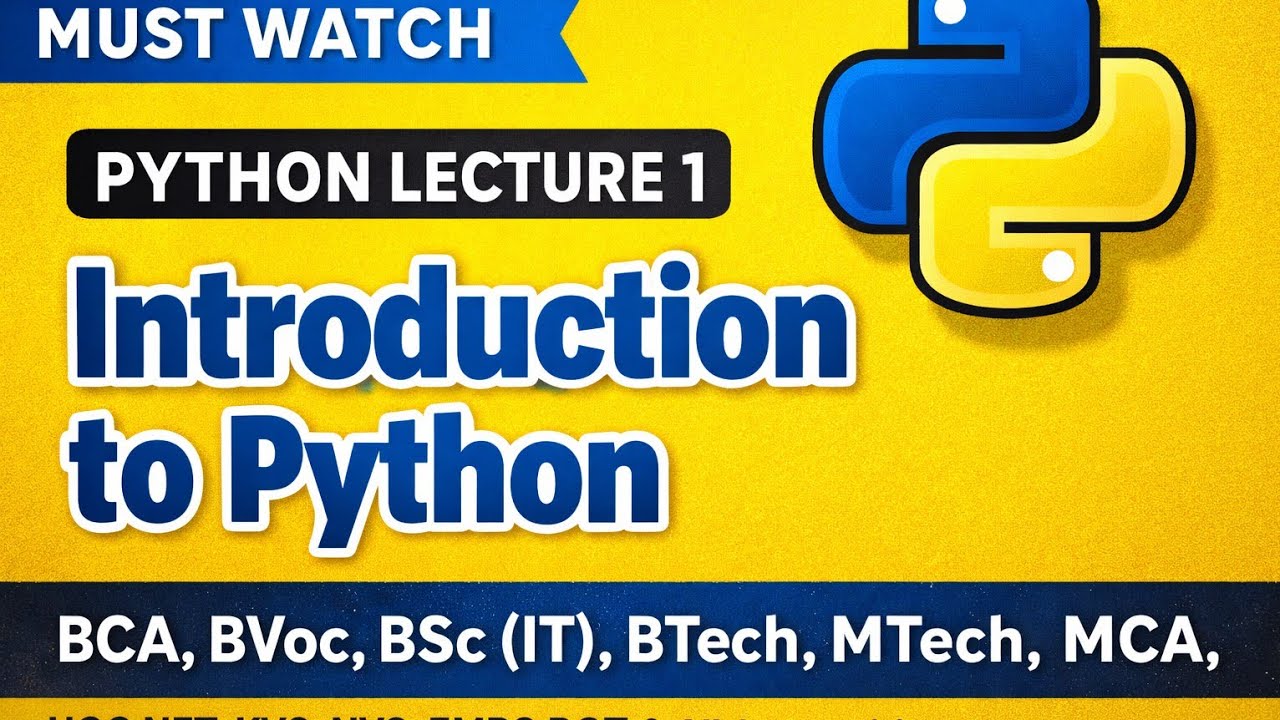 🐍 Python Programming for Beginners 🔥 | Introduction to Python | First Lecture | @Digital CS Guru