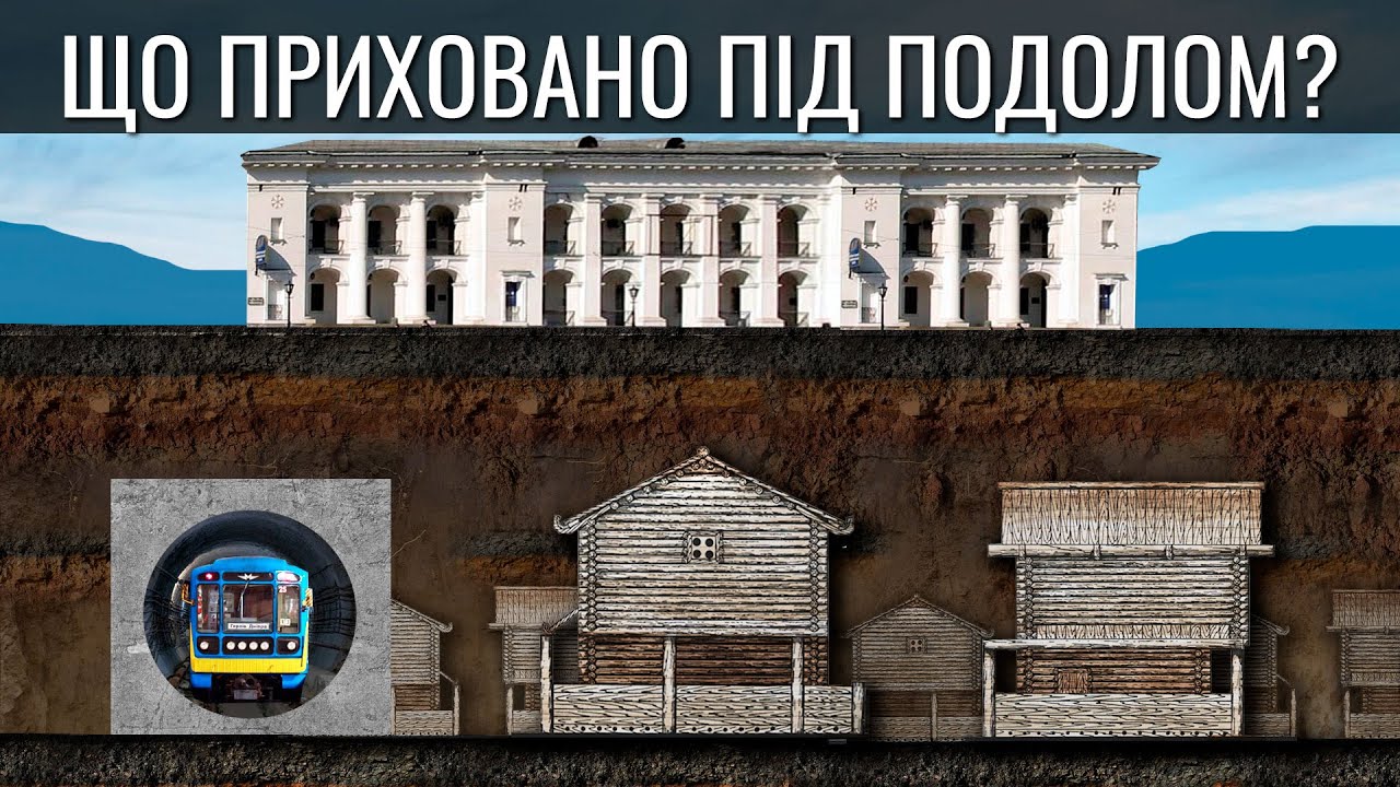 Середньовічний київський Поділ, прихований  під землею. Давня історія Києва.