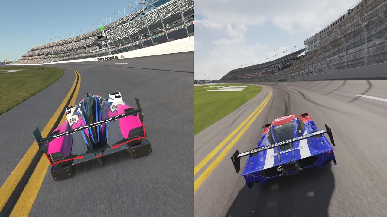 Daytona Road Course (Full Lap) in 12 different racing games (iRacing, Forza, GT and more)