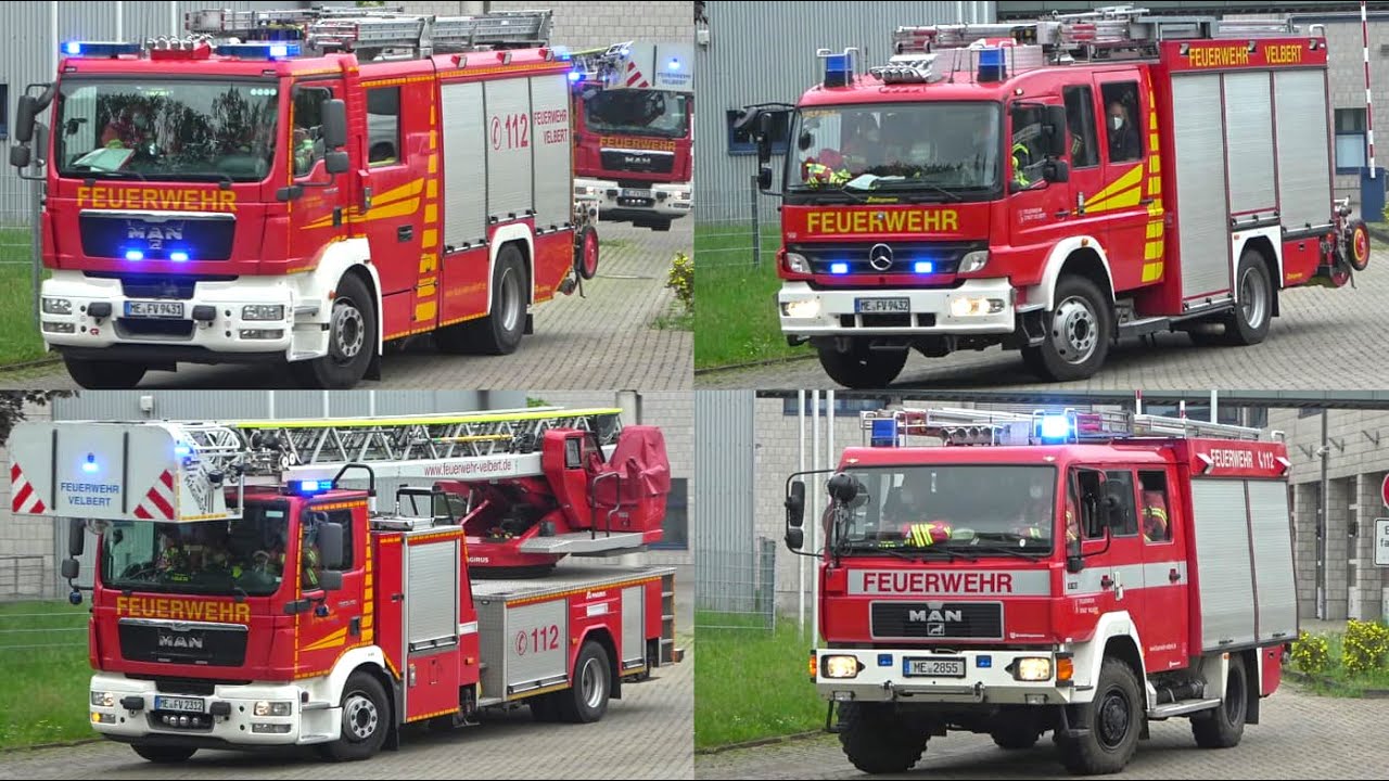 [Brandeinsatz im Altenheim] - Einsatzfahrten Hauptamtliche- und Freiwillige Feuerwehr Velbert