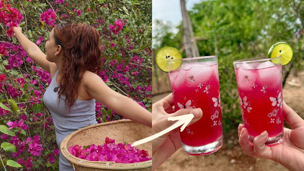 Preparamos un refresco de flores y nos sorprendió.😱🥰