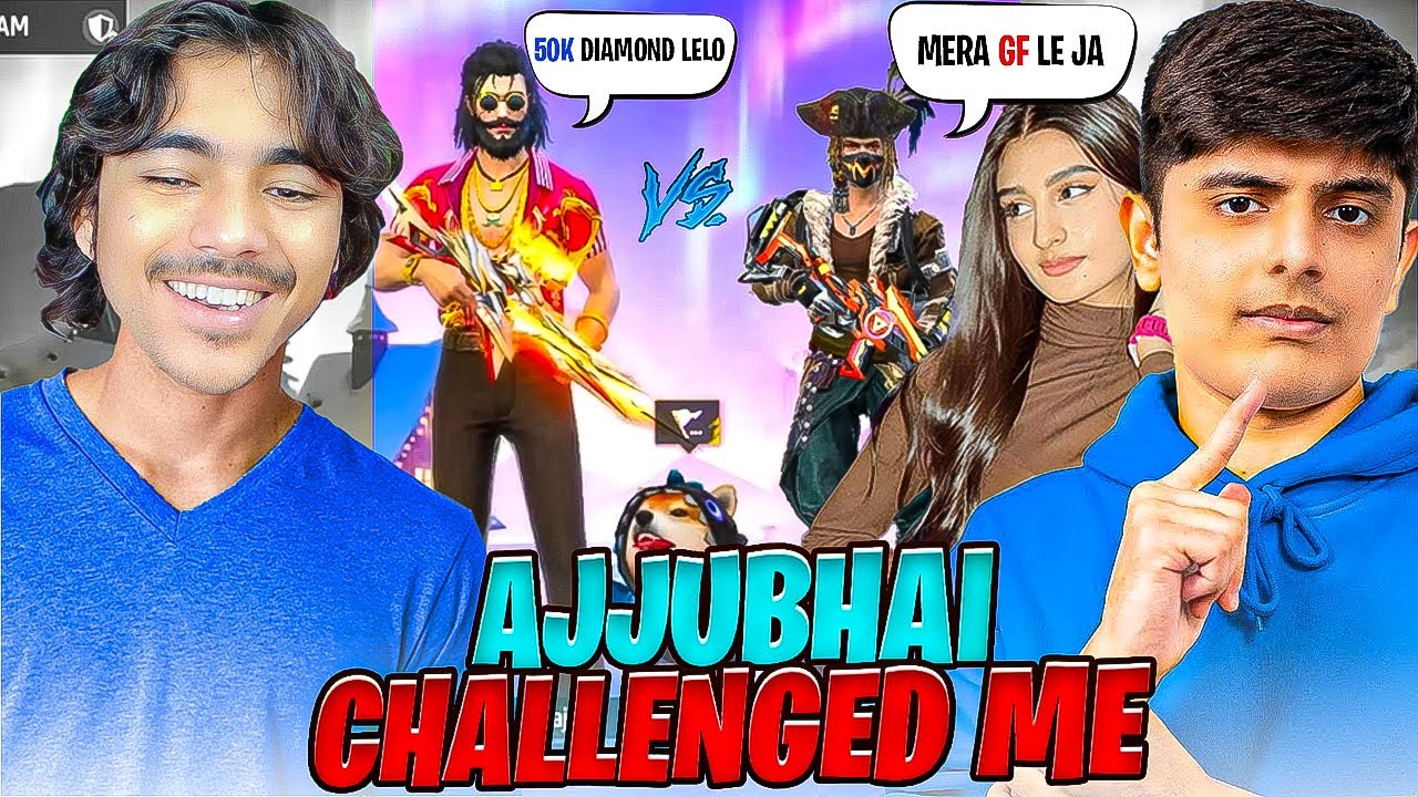 NepAjjubhai Call Me Noob & Challenge For 1 vs 1😡 50000 Diamonds💎 & Girlfriend Challenge - Laka Gamer