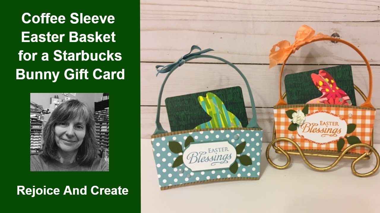 Starbucks Coffee Sleeve Bunny Gift Card Holder Basket