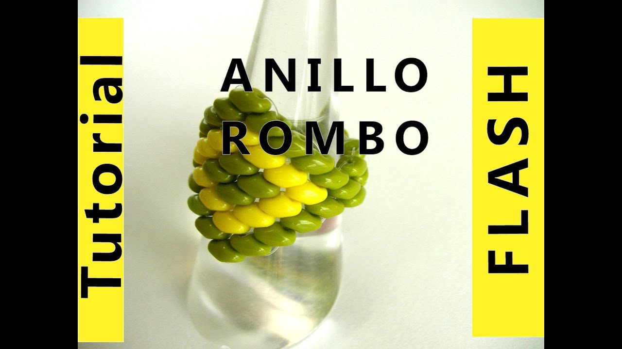 Abalorios DIY - Anillo Rombo con superduo