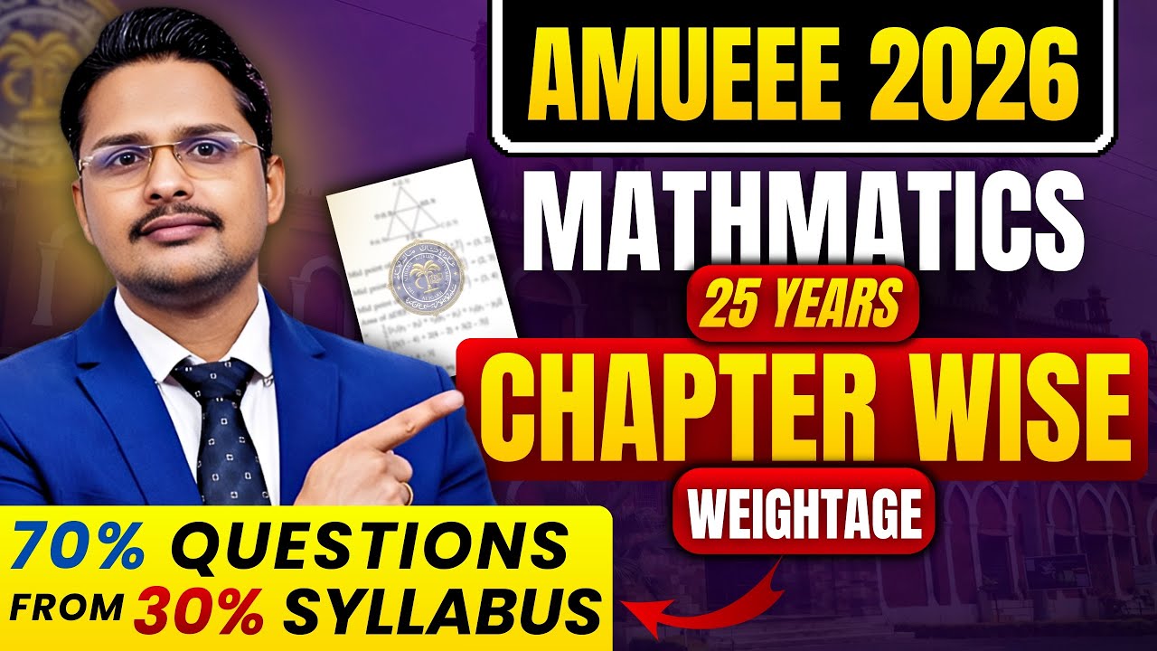 amueee mathematics chapterwise weightage 2001-2025|amu btech maths  high weightage chapters #amueee