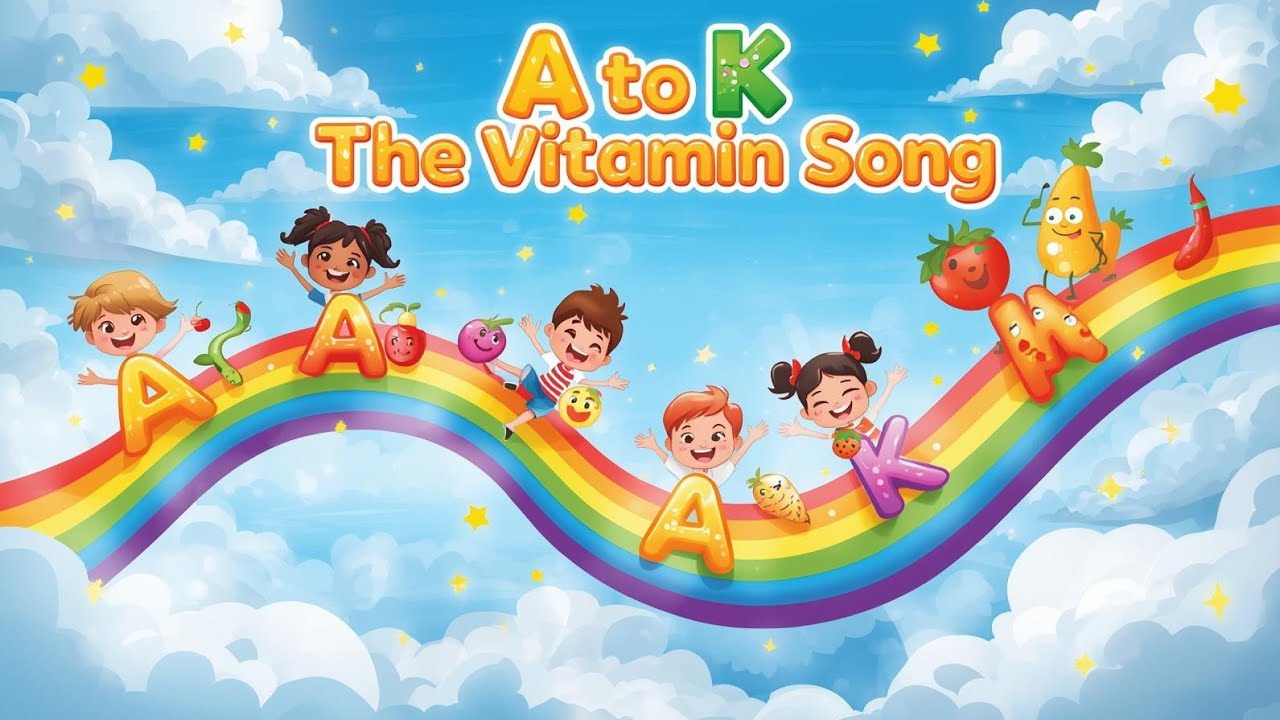 Vitamins Song for Kids|Learn Vitamins A to K | Healthy Food Song|Learn All 13 Vitamins ( MagicSongs)