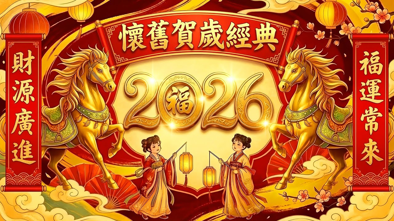 1980s–2000s年代新年賀歲歌曲｜農曆新年經典金曲 《財神到》《祝福你》《迎春花》《恭喜恭喜》《歡樂年年》