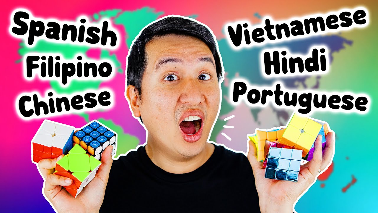 My Kids Made Me Speak 11 Different Languages 🌎 (about Rubik's cubes)