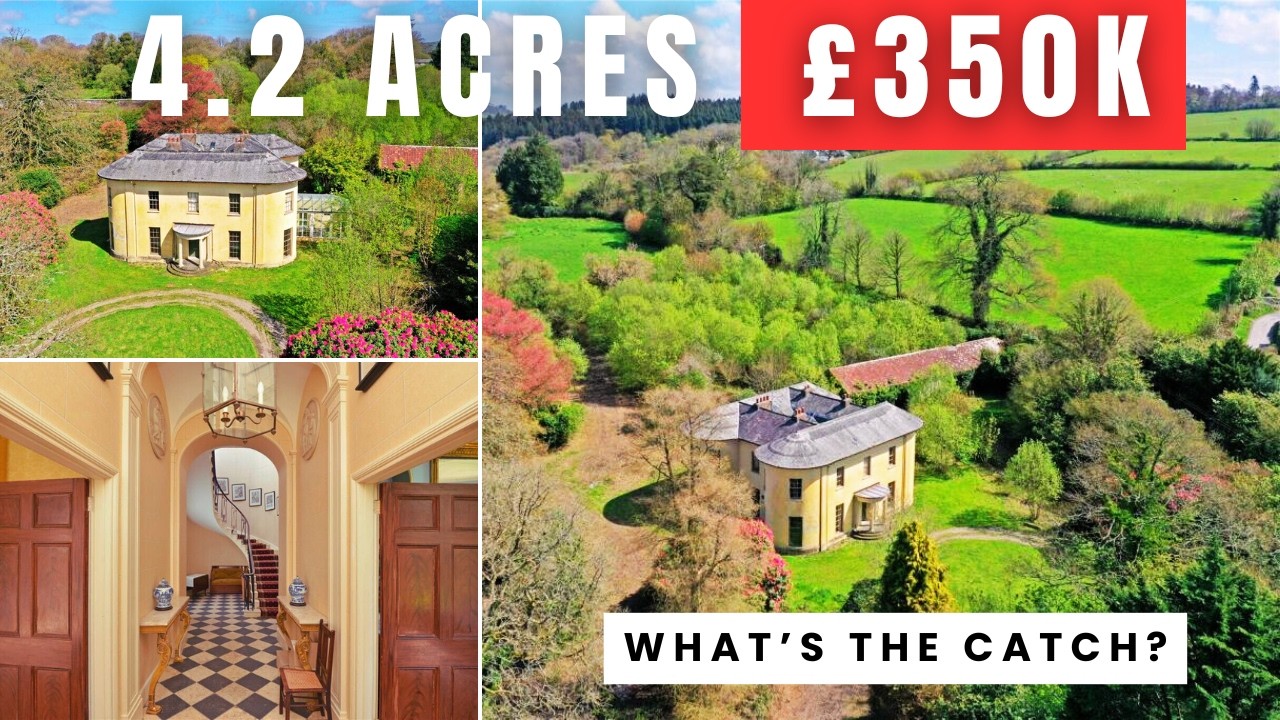 £350K for THIS?! Huge Country Mansion in Devon...What's the Catch?
