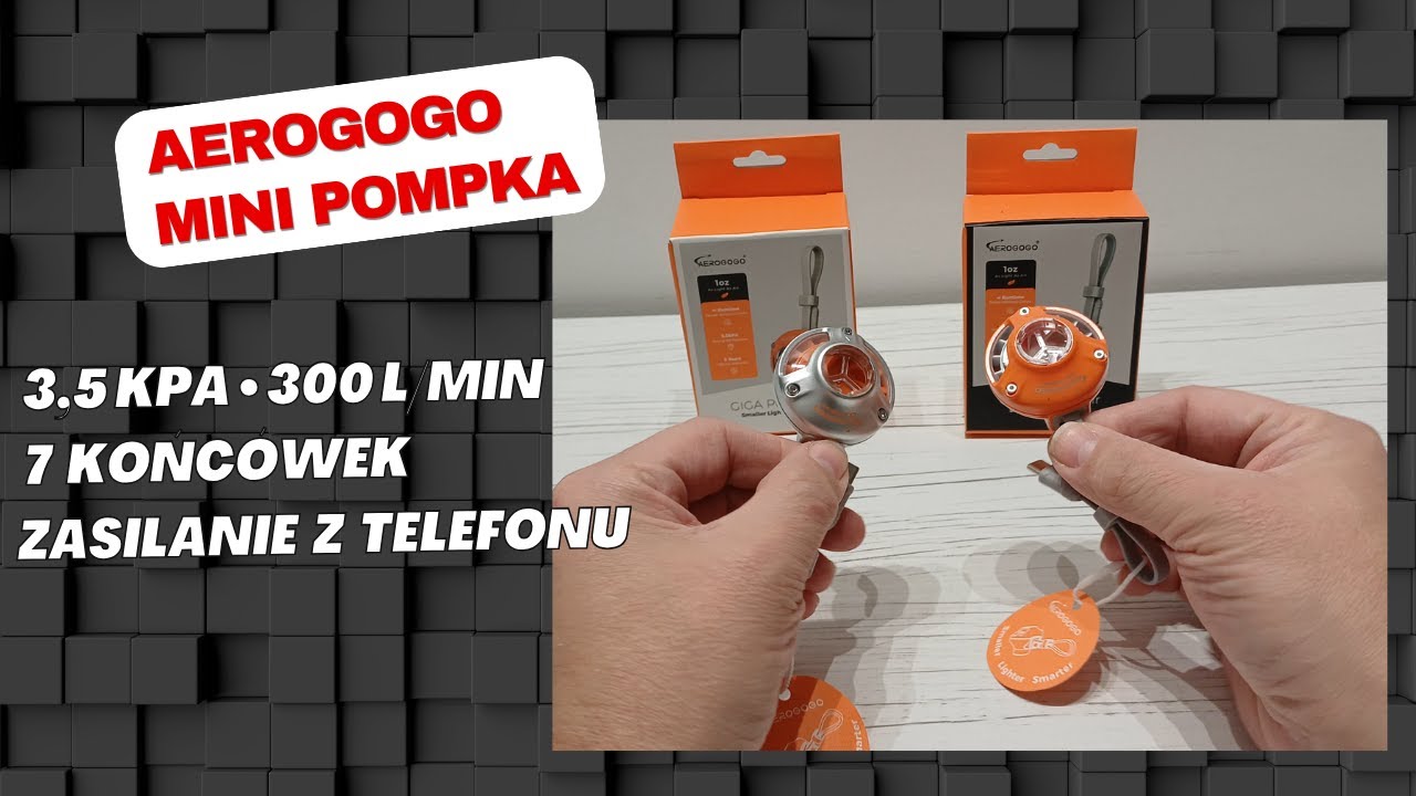 Aerogogo Mini Pompka USB-C &ndash; Przenośna Pompka do Powerbanku | Recenzja i Test