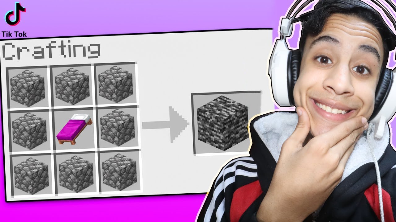 تجربة اغرب خدع تيك توك في ماين كرافت | حقيقة ولا كذب؟ 😱🔥 ام كامل