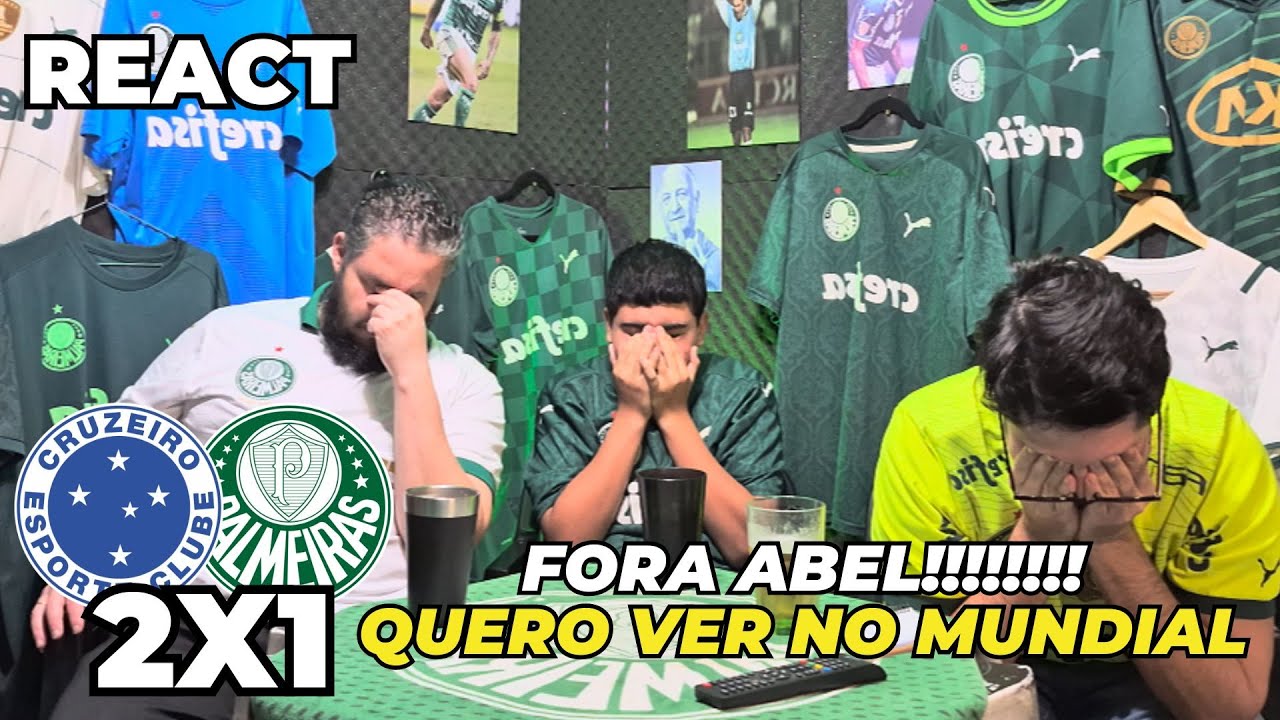 REACT CRUZEIRO 2 X 1 PALMEIRAS | TIME CAGAO SAÍDA DO ABEL É SOLUÇÃO  | BRASILEIRÃO 2025