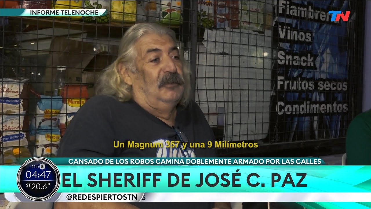 El sheriff de José C. Paz sale armado a la calle para defenderse de la inseguridad