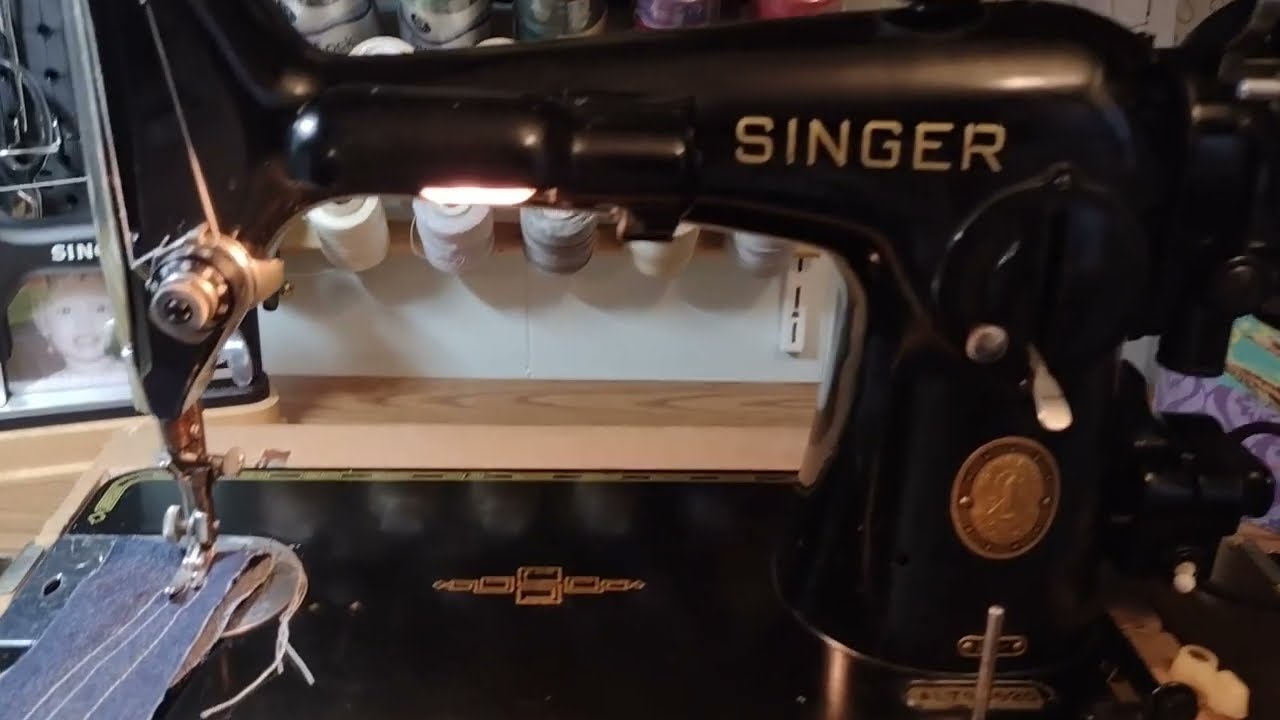 Vintage Singer 201 sewing machine.