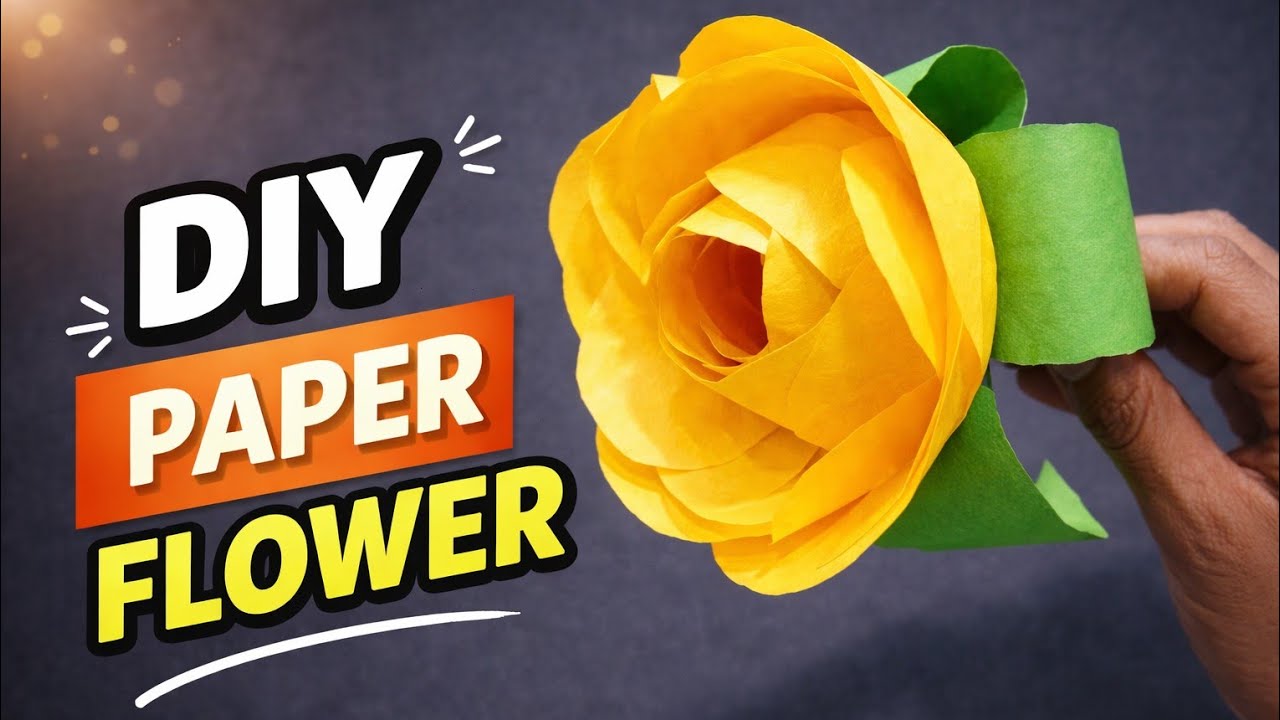 Easy Paper Flower Making at Home | የወረቀት አበባ አሰራር