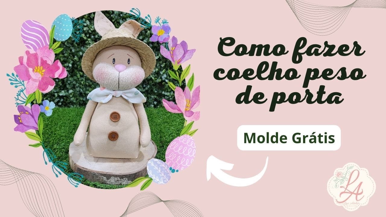 Como fazer Coelho peso de porta (DIY) - Passo a passo rápido e lindo!